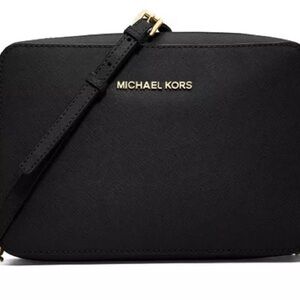 Michael Kors black leather cross body
